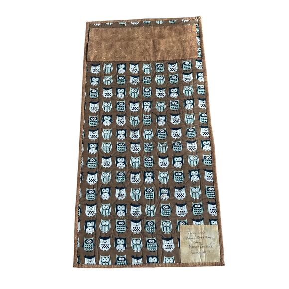 Handmade in Alaska Three Owls Fall Quilted Novelty Hanging Sign - Picture 7 of 9